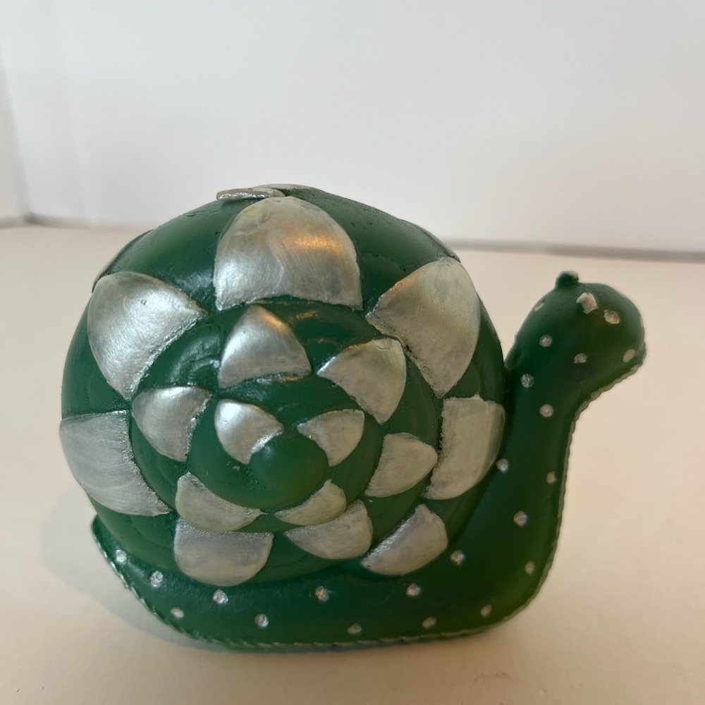 New in Box MacKenzie-Childs Glow Set of Snail Shaped Candles Emerald Check - Picture 11 of 13